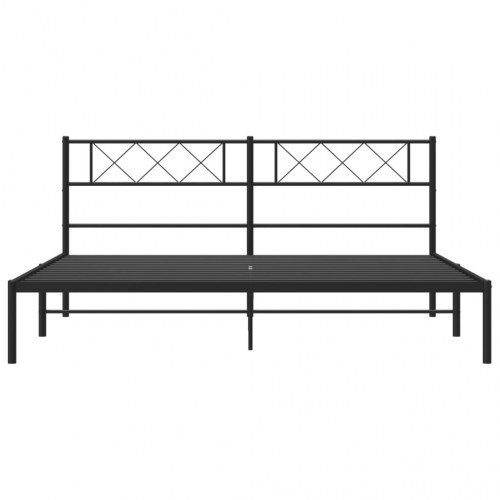 Sengeramme med sengegavl 183 x 213 cm - sort