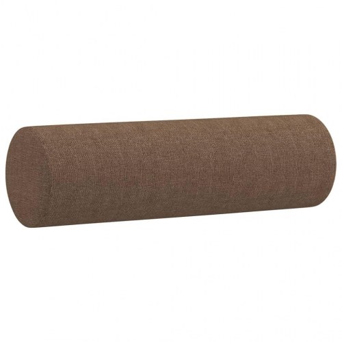 2-personers sofa i stof med pyntepuder - brun, sædebredde 140 cm