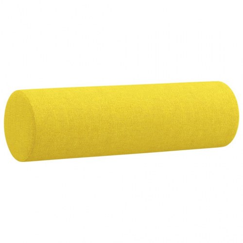 3-personers sofa med pyntepuder - stof, lysegul, 180 cm sædebredde