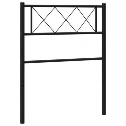 Sengegavl 90 cm i metal - sort