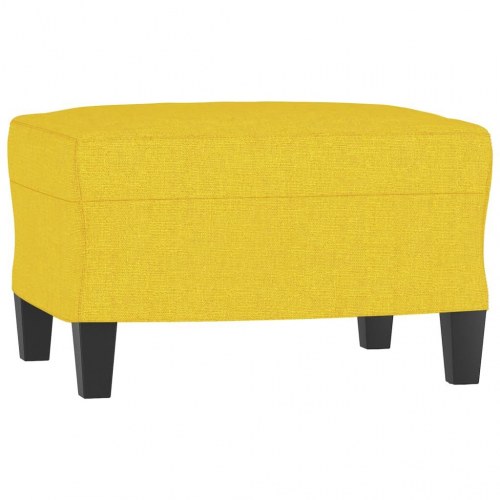 3-personers sofa med fodskammel 180 cm - stof, lysegul