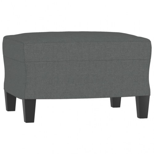 3-personers sofa med fodskammel 180 cm stof Mørkegrå