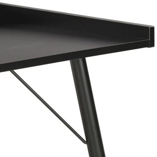 Skrivebord 90 × 50 × 79 cm - sort med forhøjede kanter