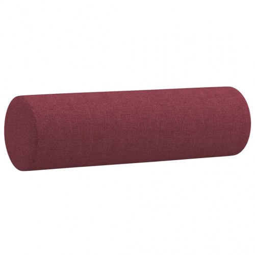 2-personers sofa med pyntepuder - stof, vinrød, sædebredde 120 cm