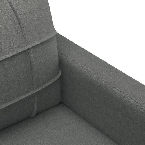 3 personers sofa med puder stof mørkegrå