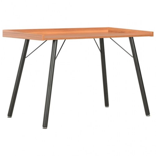 Skrivebord 90×50×79 cm - brun med sorte ben