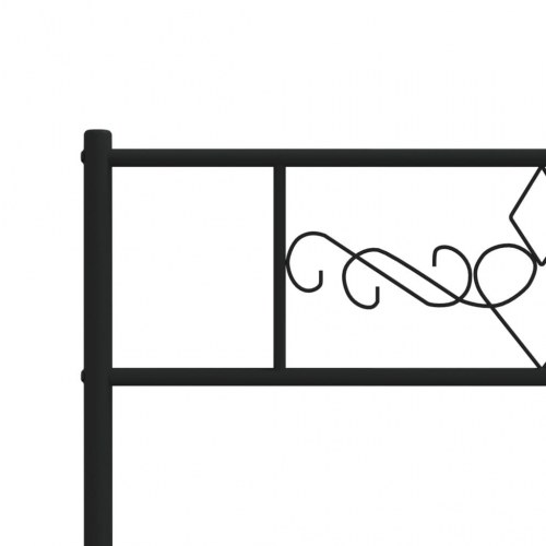 Sengeramme med sengegavl og fodgærde 90x200 cm metal sort
