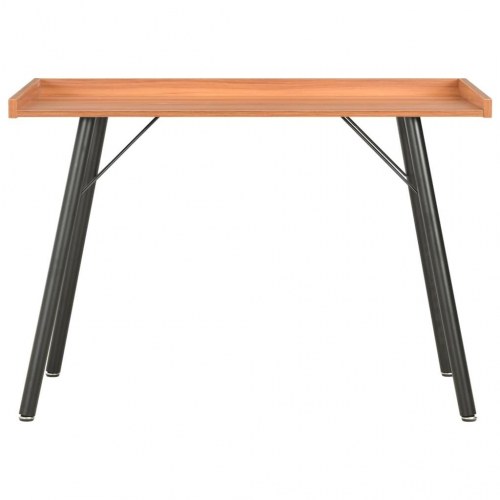 Skrivebord 90×50×79 cm - brun med sorte ben