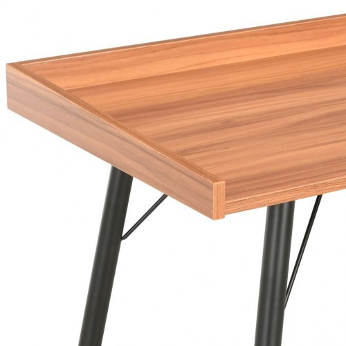 Skrivebord 90×50×79 cm - brun med sorte ben