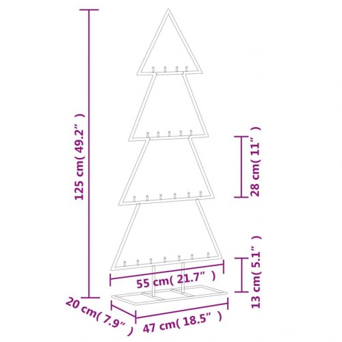Juletræ i metal 125 cm - sort