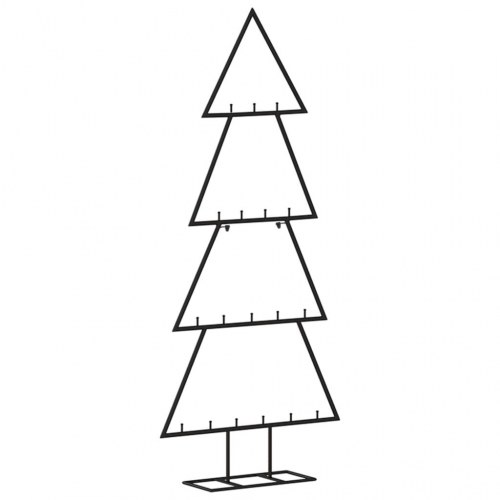Dekorativt juletræ i metal 90 cm - sort