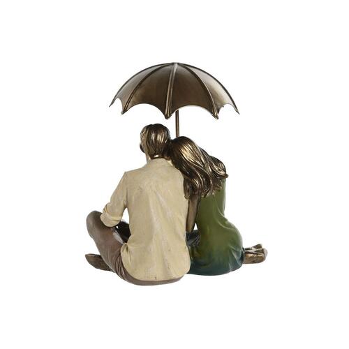 Dekorativ figur Home ESPRIT Grøn Gylden Par 15 x 11,5 x 12 cm