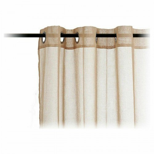 Gardiner med ringe - Beige voile 140 × 260 cm (6 stk.)