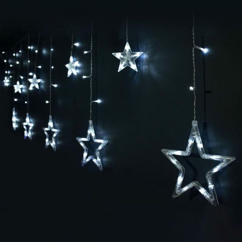 LED gardin Stjerner Hvid 8 m 22 x 20 x 14 cm 22 X 19,5 X 14 CM