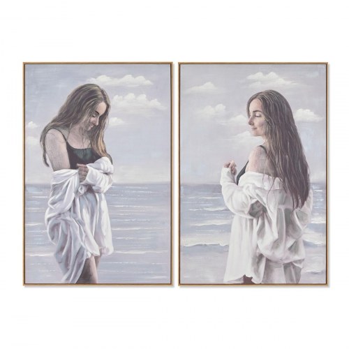 Maleri - Dame Middelhavet, 80 × 3,5 × 120 cm (sæt á 2)