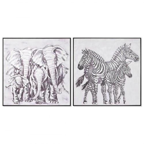 Lærredsmaleri - håndmalet kolonistil, 100 × 3,5 × 100 cm