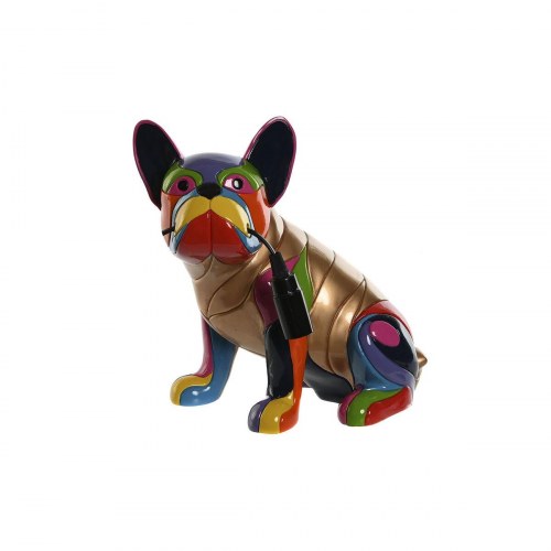 Bordlampe i harpiks - multifarvet hund, 28,5 × 17,5 × 28 cm