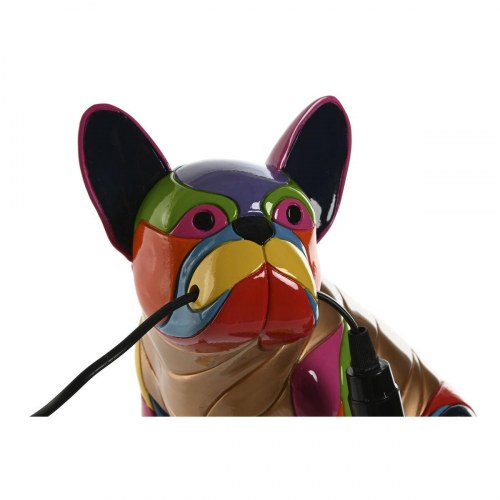 Bordlampe i harpiks - multifarvet hund, 28,5 × 17,5 × 28 cm