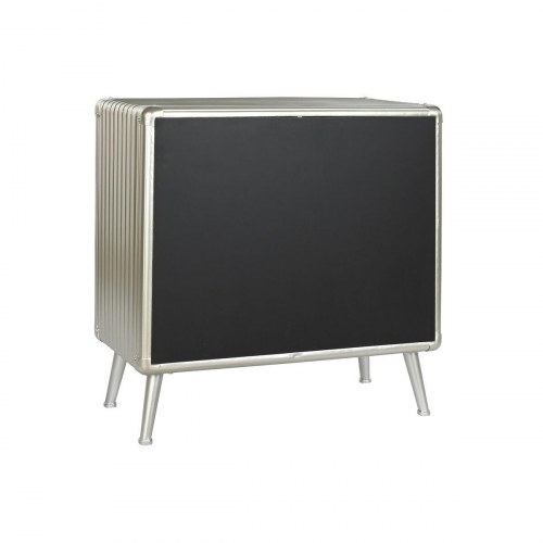 Skænk - sølvfarvet metal og MDF, 80 × 39 × 82 cm