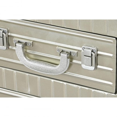 Skænk - sølvfarvet metal og MDF, 80 × 39 × 82 cm