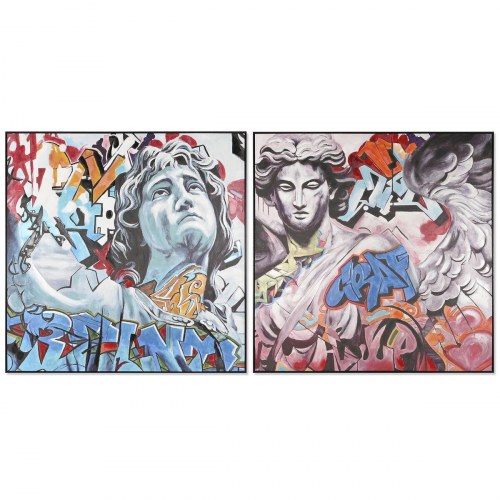 Maleri sæt på lærred - , moderne, 150 × 3,5 × 150 cm (2 stk.)