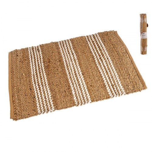 Caison Tæppe i jute 60 × 90 cm - brun stribet