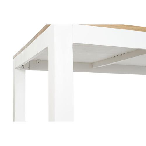Spisebord Hvid Brun Akacie Mangotræ 200 x 100 x 80 cm