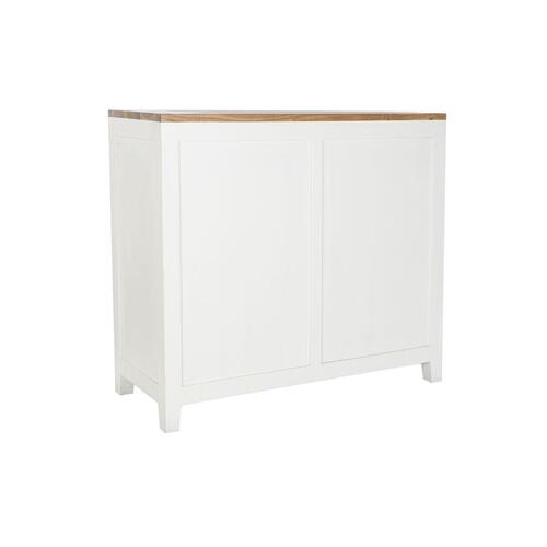 Kommode Hvid Brun Akacie Mangotræ Urban 110 x 45 x 100 cm