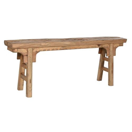 Stol Home ESPRIT Natur Elmetræ 137 x 19 x 52 cm