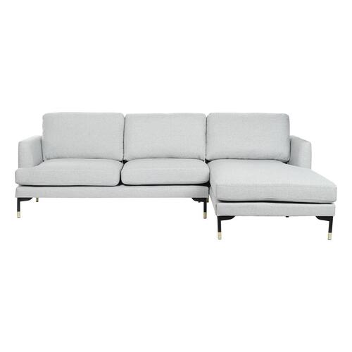 Chaiselong sofa Lysegrå Metal 250 x 160 x 85 cm