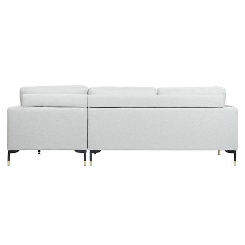 Chaiselong sofa Lysegrå Metal 250 x 160 x 85 cm