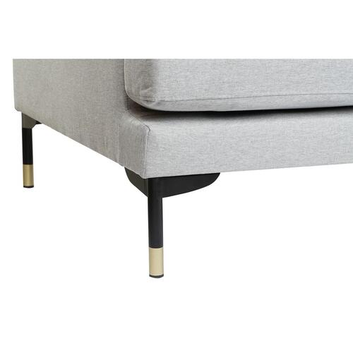 Chaiselong sofa Lysegrå Metal 250 x 160 x 85 cm