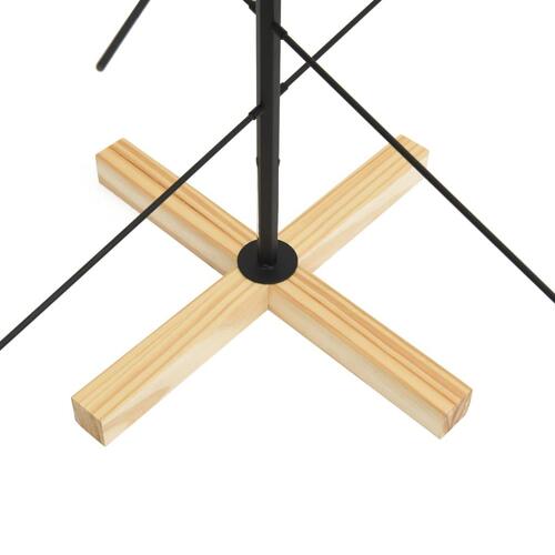 Juletræ med træbund 120 cm metal sort