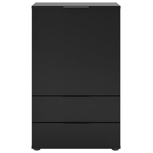 kommode med skuffe og låger 49,7x31,7x81,3 cm sort