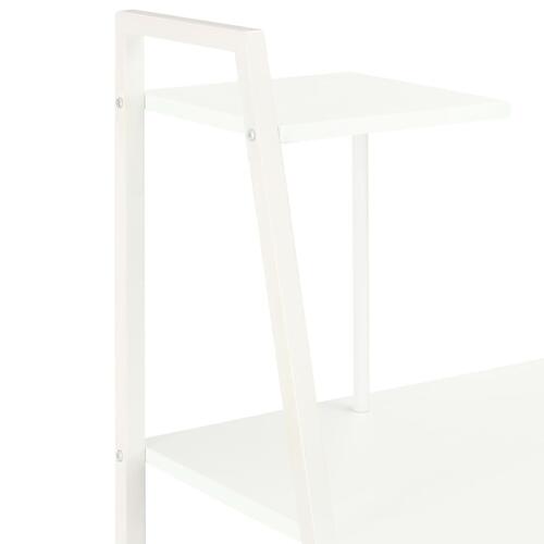 Skrivebord med reol 102x50x117 cm hvid
