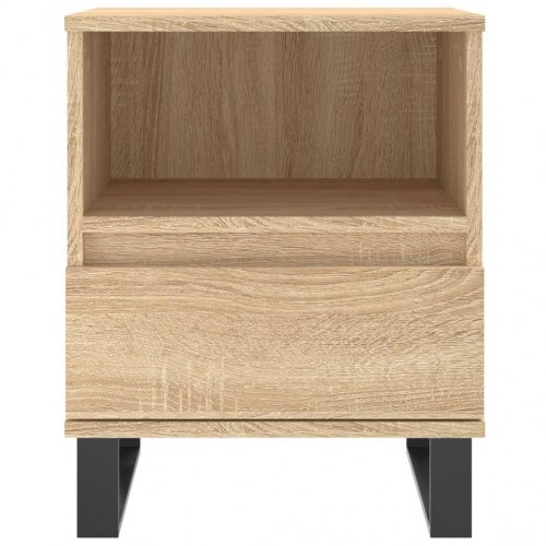 Sengeborde 2 stk. 40x35x50 cm konstrueret træ sonoma-eg