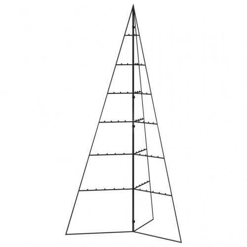 Dekorativt juletræsstel i metal 140 cm - sort