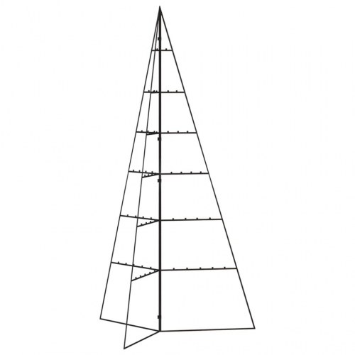 Dekorativt juletræsstel i metal 140 cm - sort