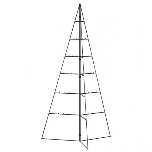 Dekorativt juletræsstel i metal 140 cm - sort