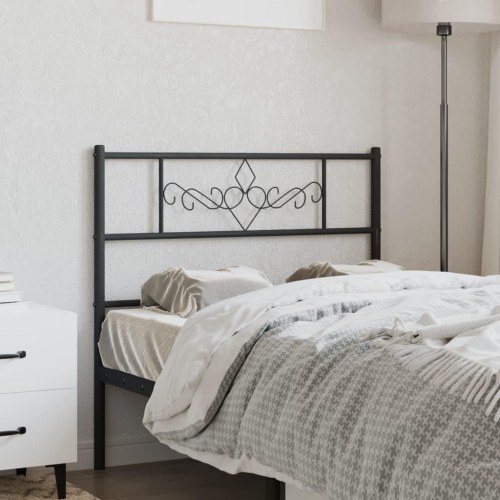 Sengegavl 80 cm metal sort