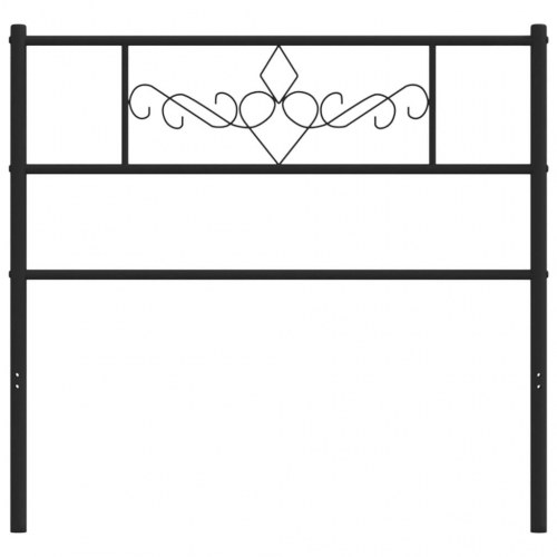 Sengegavl 80 cm metal sort