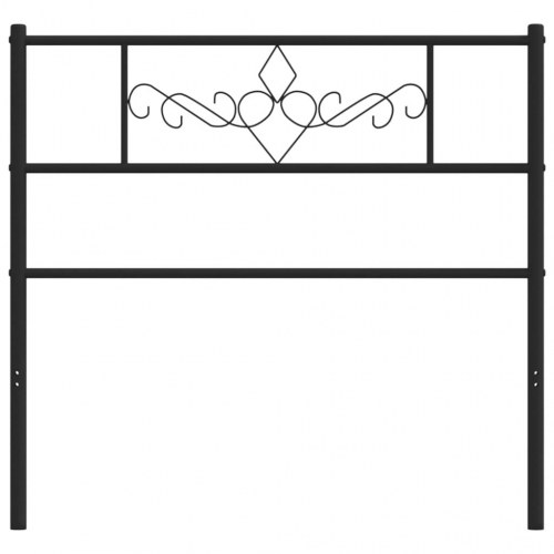Sengegavl i metal 107 cm - sort, klassisk design