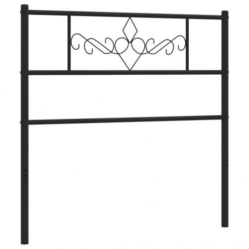 Sengegavl 100 cm i metal - sort, klassisk design