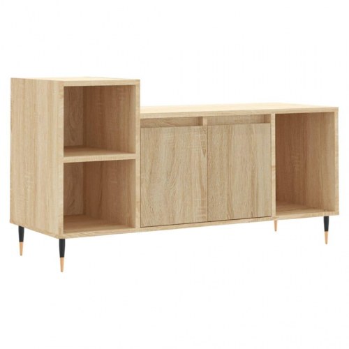 TV-bord i konstrueret træ 100 x 35 x 55 cm - sonoma-eg