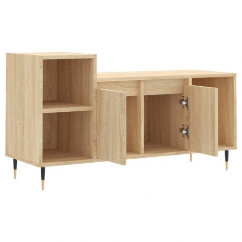 TV-bord i konstrueret træ 100 x 35 x 55 cm - sonoma-eg