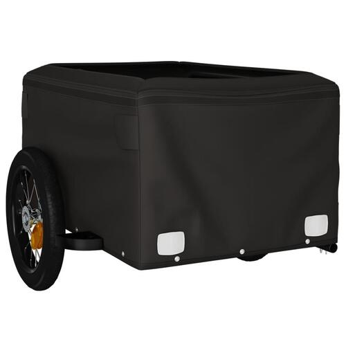 Cykelanhænger 30 kg jern sort og orange