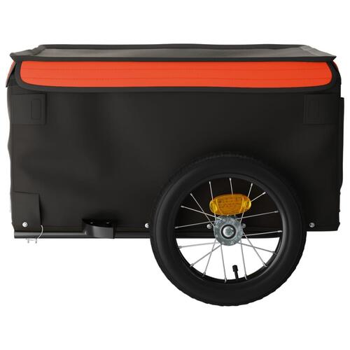 Cykelanhænger 30 kg jern sort og orange
