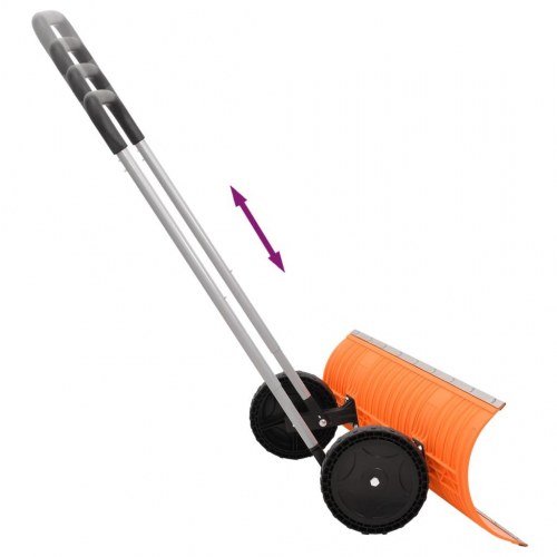 Sneskovl med udvideligt håndtag 96 cm stålblad orange