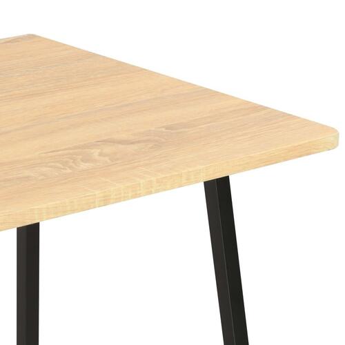 Skrivebord med reol 102x50x117 cm sort og eg