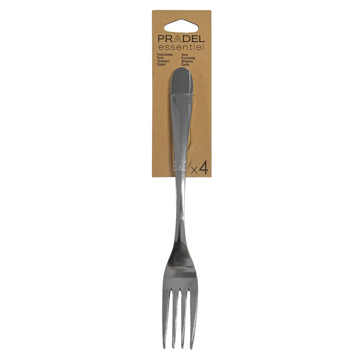 Pradel essentiel Ondine bordgafler i stål, 18 cm - 4 stk.